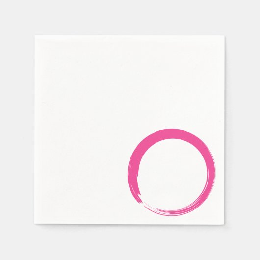 Roze Zen-symbool / Enso-cirkel Servetten (Voorkant)