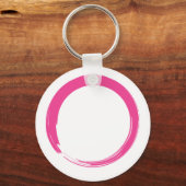 Roze Zen-symbool / Enso-cirkel Sleutelhanger (Voorkant)