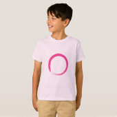 Roze Zen-symbool / Enso-cirkel T-shirt (Voorkant volledig)