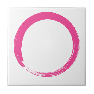 Roze Zen-symbool / Enso-cirkel Tegeltje