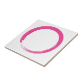 Roze Zen-symbool / Enso-cirkel Tegeltje (Zijkant)