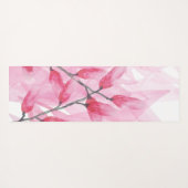 Roze Zen Waterverf Abstracte Cherry Blossom Yogamat (Achterkant (horizontaal))