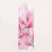 Roze Zen Waterverf Abstracte Cherry Blossom Yogamat (Achterkant)