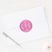 Roze Zestig 60e Zestigste Verjaardagsfeestje Ronde Sticker (Envelop)