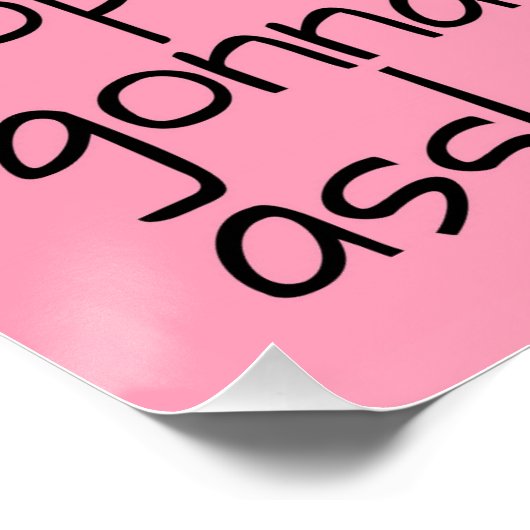 Roze zet Big Girl Panties Word Gezegde Perfect Poster (Hoek)