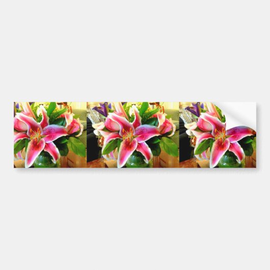 roze zetmeellib bumper sticker (Voorkant)