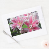 Roze zetmeelliefensticker rechthoekige sticker (Envelop)