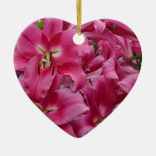 Roze zetmeellieren keramisch ornament
