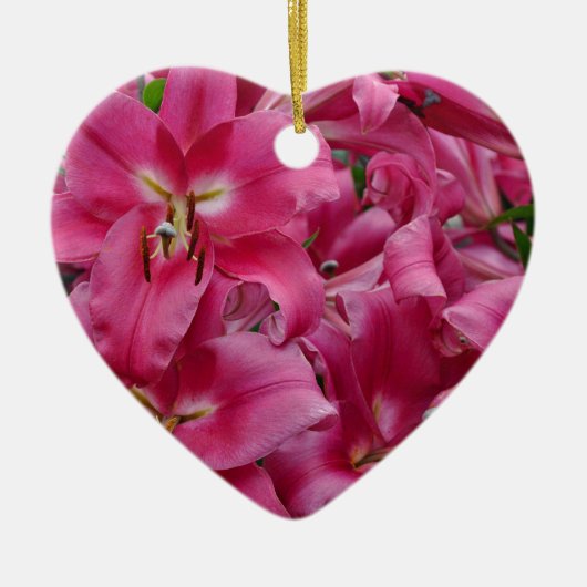 Roze zetmeellieren keramisch ornament (Voorkant)
