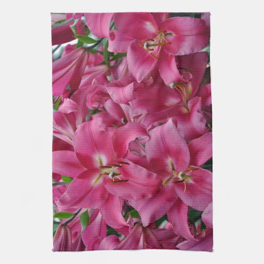 Roze zetmeellieren theedoek (Verticaal)