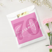 Roze Zeventig 70e Zeventigste Verjaardagsfeestje Bedankzakje (Gezegeld)