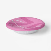 Roze Zeventig 70e Zeventigste Verjaardagsfeestje Papieren Kommen (Gebogen)