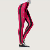 roze zezeemeermin rood/zwart gestreept leggings (Rechts)