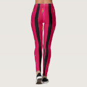 roze zezeemeermin rood/zwart gestreept leggings (Achterkant)