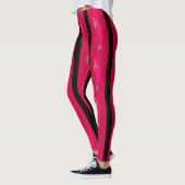 roze zezeemeermin rood/zwart gestreept leggings (Links)