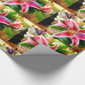 roze zezetmeellileuzen voor het verpakken van papi cadeaupapier (Hoek)