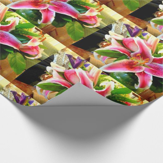 roze zezetmeellileuzen voor het verpakken van papi cadeaupapier (Hoek)