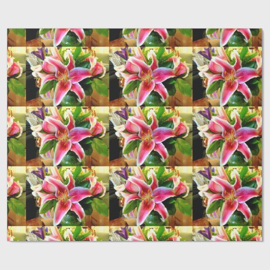 roze zezetmeellileuzen voor het verpakken van papi cadeaupapier (Vlak)