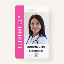 Roze ziekenhuis Medische werknemer Foto ID Badge