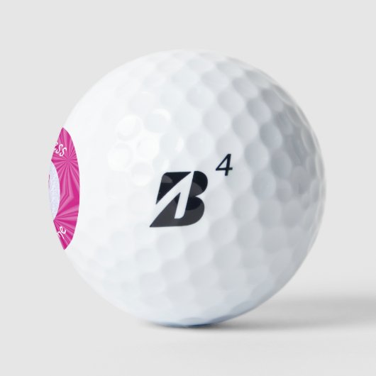 Roze Zig Zag Christelijk Cross gepersonaliseerd Golfballen (Logo)