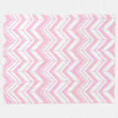 Roze Zig Zag Fleece Deken (Voorkant (Horizontaal))