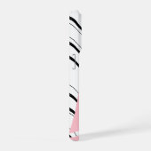 Roze Zig Zag Patroon iPhone Hoesje 15 Pro Case (Rechterkant)