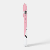 Roze Zig Zag Patroon iPhone Hoesje 15 Pro Case (Linkerkant)