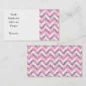 Roze Zig Zag Quilt Pattern Gifts for her Visitekaartje (Voorkant / Achterkant)