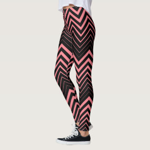 Roze Zigzag Chevron Leggings