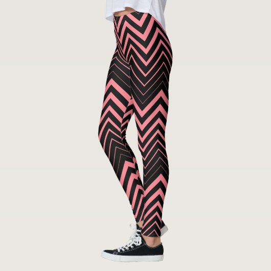Roze Zigzag Chevron Leggings (Links)
