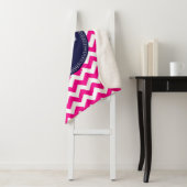 Roze Zigzag Chevron Naadloos Patroon Sherpa Deken (In situ)