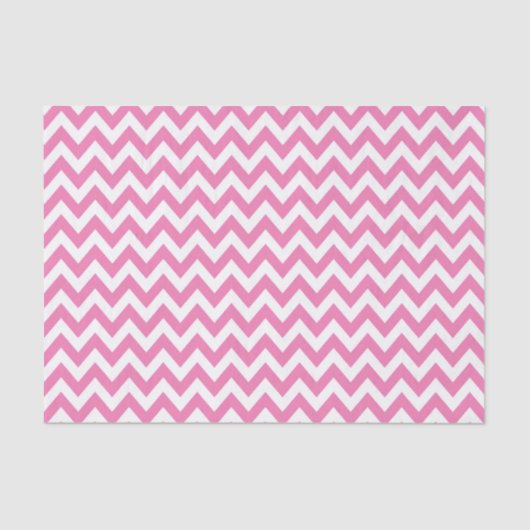 Roze ZigZag / Chevron Patroon Tissuepapier (Voorkant)