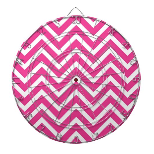 Roze Zigzag Chevron Pattern Dartbord (Voorkant)