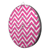 Roze Zigzag Chevron Pattern Dartbord (Voorkant Rechts)