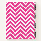 Roze Zigzag Chevron Pattern Notitieboek (Achterkant)