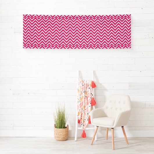 Roze Zigzag Chevron Pattern Spandoek (Insitu)