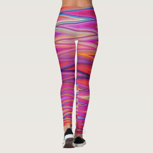 Roze ZigZag Leggings (Achterkant)