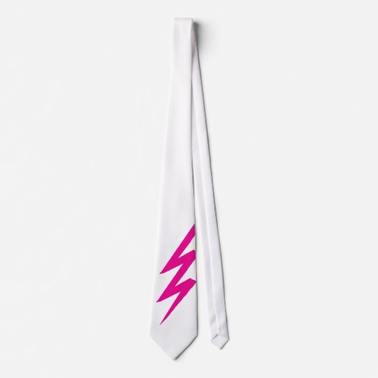 Roze Zigzag Lightning Bolt Nieuwheid Partij Stropd Stropdas (Voorkant)