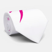 Roze Zigzag Lightning Bolt Nieuwheid Partij Stropd Stropdas (Opgerold)