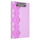 Roze Zigzag Monogram Clip Board Klembord (Rechts)
