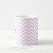 Roze Zigzag Monogrammen Koffiemok (Center)