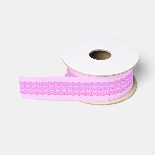 roze zigzag-ontwerp grosgrain lint (Spoel)