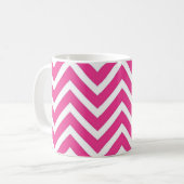 Roze zigzag patroon koffiemok (Voorkant links)