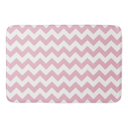 Roze Zigzag, Roze Chevron, Geometrisch Patroon Badmat (Voorkant)