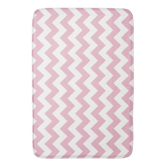 Roze Zigzag, Roze Chevron, Geometrisch Patroon Badmat (Voorkant Verticaal)
