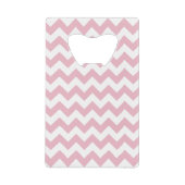 Roze Zigzag, Roze Chevron, Geometrisch Patroon Creditkaart Flessenopener (Voorkant)