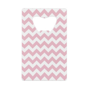 Roze Zigzag, Roze Chevron, Geometrisch Patroon Creditkaart Flessenopener