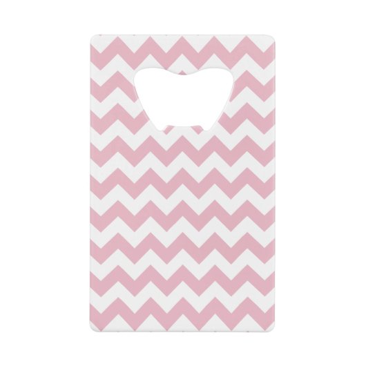 Roze Zigzag, Roze Chevron, Geometrisch Patroon Creditkaart Flessenopener (Voorkant)