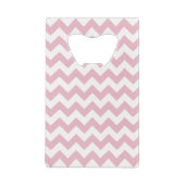 Roze Zigzag, Roze Chevron, Geometrisch Patroon Creditkaart Flessenopener (Achterkant)