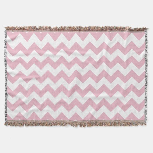 Roze Zigzag, Roze Chevron, Geometrisch Patroon Deken (Voorkant)